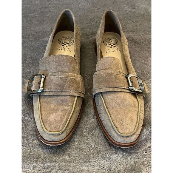 Vince Camuto Women's Cenkanda Buckle Loafers Size 8M Wild Mushroom - Picture 4 of 15